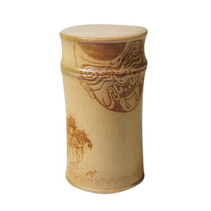 Ice Bamboo Portable Bamboo Tea Caddy Airtight Tube 100Ml Tea Storage <b>Box</b> For Tea Packaging <b>Gift</b> Use - Product Image 5