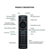 Télécommande sans fil G20S PRO 2.4G BT 5.0 double mode avec fonction vocale, rétroéclairage et 4 niveaux de contrôle du volume pour Android TV Box AA