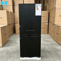 En stock, réfrigérateur noir à double porte de haute qualité 103L, mini-réfrigérateurs à économie d'énergie pour la maison, l'hôtel, l'appartement, appareil électroménager