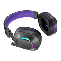 Casque Bluetooth V6.0 avec lumière LED RGB, casque portable, casque Bluetooth, casque musical pour téléphone portable