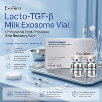 Sérum en poudre lyophilisée ExoAion Milk Exosome Microneedling (100mg+3ml)*6 OEM/ODM Marque privée en vrac pour les distributeurs de produits de beauté