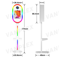 Portable Photobooth Dslr Camera Stand for Social Media Lightweight Metal Shell Adjustable Angle iPad Surface Pro 10.2-13 Inch