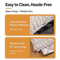 Coussin Douillet pour Chat - Lit d'Hiver Chaud en Coton Peluche - Tapis Canapé Antidérapant Lavable et Résistant aux Griffures pour Chaton - Apaise et Confortable pour l'Intérieur