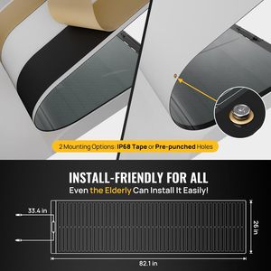 Panneau solaire flexible à film mince de 200 W, le panneau solaire anti-ombrage le plus flexible avec ruban adhésif pour une installation facile - Product Image 2