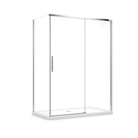 Cabine de douche coulissante en verre à fermeture douce EN14428 Exceed pour hôtels, idéale pour salles de bain simples - Vente en gros