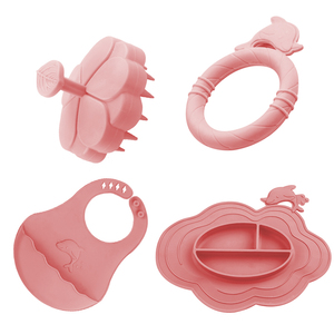 Set di stoviglie eco-friendly prezzo di fabbrica infrangibile in Silicone per bambini bavaglino ciotola 0-12 mesi forniture per bambini verde <span class=keywords><strong>sano</strong></span> - Product Image 4