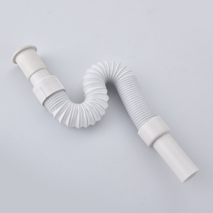 Bathroom Sink Drain Pipe 84.5mm Outer Diameter Curved Compression Fit Easy Installation Accessory - Product Image 1