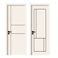 Porte intérieure peinte, surface lisse, finition peinture, structure robuste, porte insonorisée pour chambre et bureau