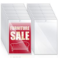 HaoRan – Supports d'étiquettes en plastique transparent pour meubles, en vrac, pochettes pour cartes 4x6 pouces, porte-étiquettes en PVC pour entrepôt de meubles