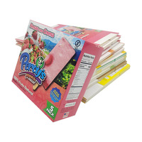 Refroidisseur de cartes en papier kraft recyclé léger plateau à sucettes glacées boîte d'emballage kraft gaufrage pour produits alimentaires congelés