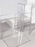Boîte de rangement de bureau style 2026 en acrylique transparent, étagère multifonction pour figurines et organisateur de figurines Gouzi