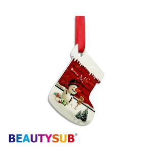 BEAUTYSUB 1.15mm HD Sublimation Aluminium Ornement <span class=keywords><strong>Arbre</strong></span> De Noël Brillant Blanc Ornements Aluminium Imprimable - Product Image 1