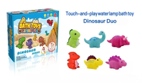 Jouet de bain pour enfants en PVC, sécurité, lumière, flottant, tactile, clignotant, dinosaure, ensemble de Noël, pour les enfants de 0 à 6 ans, unisexe