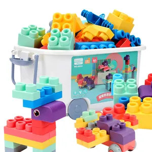 Diy Puzzle Perakitan Lembut Warna-warni Susun Bermain Blok, Blok Lembut Stacker Mainan Sensorik, Blok Lembut Besar untuk Anak-anak