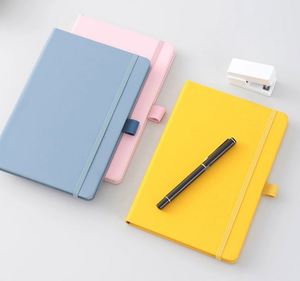 Gift A4 <b>A5</b> A6 Embossed Logo Leather Promotional Dotted Inner Page Binding Elastic Strap Notebook for Business - Product Image 2