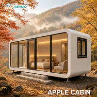 Maison préfabriquée modulaire personnalisée en forme de cabane Apple, maison mobile portable de petite taille pour complexe hôtelier, séjour en famille, camping