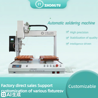 Robot de soudage automatique de bureau à 4 axes OEM ZHONGTU, 360 °   Tête de soudage rotative pour machine à souder les circuits imprimés