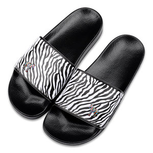 Henghao-Zapatillas de casa para mujer, chanclas atléticas de cebra, pantuflas de casa para interior - Product Image 2