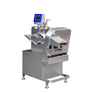 Machine à fileter le bœuf à bande transporteuse en acier inoxydable, petite trancheuse horizontale pour steak, <span class=keywords><strong>bacon</strong></span>, viande, épaisseur réglable, alliage - Product Image 5