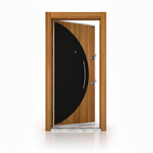 Puerta de seguridad de acero moderna antirrobo económica para hoteles, apartamentos e interiores de villas - Product Image 1