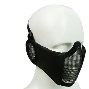 Acessórios De Proteção Ao Ar Livre Malha De Aço Meia Face Shield Ear Protection Face Mask