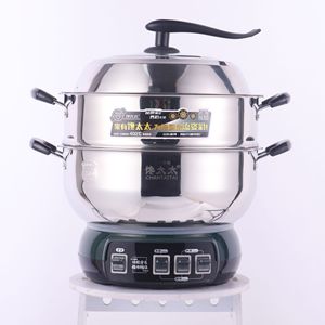 Chantaitai Electric Food Steamer 400C Stainless Steel Lid Multi-functional Pot Household Kitchen Appliance - Product Image 1