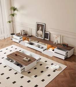 Américain à <span class=keywords><strong>Angle</strong></span> Droit Simple Vent Noir Noyer Couleur Décoration Salon Spécial Texture Noir Profond <span class=keywords><strong>Meuble</strong></span> <span class=keywords><strong>TV</strong></span> - Product Image 6