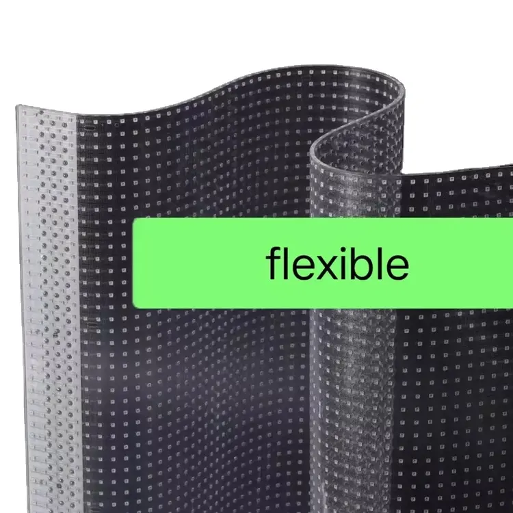Led Film fleksibel dalam pintu transparan lembut Film Led untuk jendela Led tirai penanda Digital Led P6/6.25/8/10 Led fleksibel