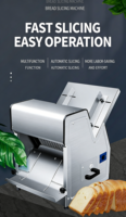 Trancheuse à pain électrique en acier inoxydable, machine à couper les gâteaux - Équipement de boulangerie à haute productivité, nouveau