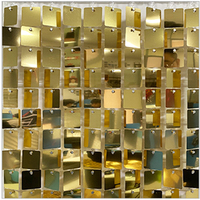 Panel Dinding PVC Berkilau Glitter Sequin untuk Latar Belakang Pernikahan 30x30cm