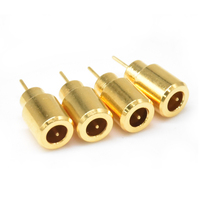 Conector RF hermético aeroespacial SMP chapado en oro premium personalizado, conector coaxial de un solo núcleo, vidrio sinterizado, ultra vacío, IP67