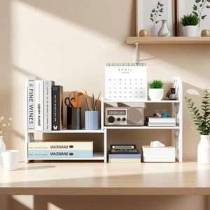 Étagère de bureau à 3 niveaux, de type rectangulaire, multi-usages, organiseur de bureau, support de rangement pour l'organisation du bureau - Product Image 1