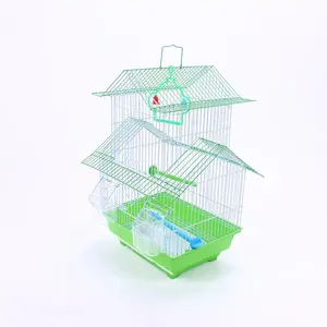 Venta caliente gran diseño de <span class=keywords><strong>castillo</strong></span> estilo múltiple Color hierro <span class=keywords><strong>loro</strong></span> jaula al por mayor alambre plegable pequeño alambre de Metal jaula de pájaros - Product Image 4