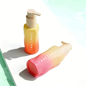 Trending Creative Wave PET Shampoo <b>Bottle</b> Lotion <b>Pump</b> <b>Bottle</b> Shower Gel <b>Bottle</b> Custom Color Packaging 100 200 250ml - Product Image 1