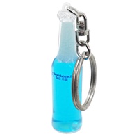 Porte-clés personnalisé en acrylique avec liquide flottant, motif bière, vin, verre, bouteille, eau