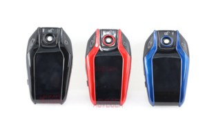 Vendita calda Smart LCD car key Upgrade Keyless USB ricaricabile grande batteria universale inglese Remote Key Fob - Product Image 3