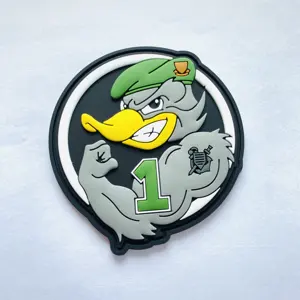 Custom garment Rubber patch Cartoon Characters PVC iron on Patch
