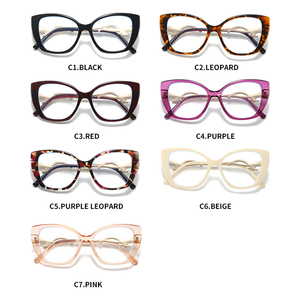 Monturas de Gafas Ópticas de Diseño para <span class=keywords><strong>Mujer</strong></span>, Estilo Ojo de Gato, Anti Luz Azul, con Logotipo Personalizado, Nuevas de Fábrica, Venta al Por Mayor - Product Image 3