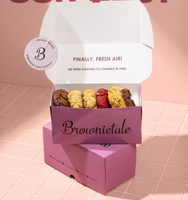 Emballages de biscuits sucrés en carton recyclable personnalisables, boîtes cadeaux pliables pour pâtisserie