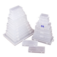 Vente en gros boîte d'emballage personnalisée boîte transparente transparente en plastique dur imprimé pp à charnière avec couvercle simple mini