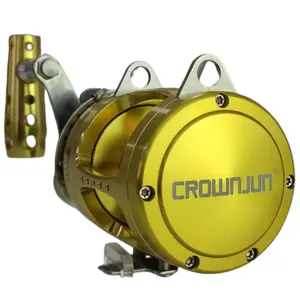 CROWNJUN-carrete de arrastre de metal 6BB, para agua salada, 25kg de arrastre
