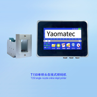 Imprimante jet d'encre automatique en ligne Yaomatec YMZ150P argentée, machine de codage thermique TIJ, ligne de production, contrôle par écran tactile pour Flex