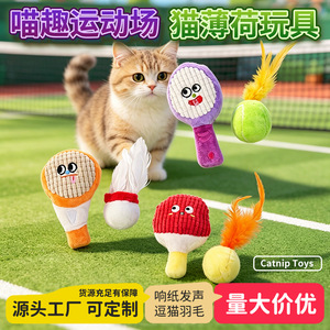 Cat toy <b>set</b>, self-entertainment and entertainment, catnip crinkle paper, cat feathers, cat ball, kitten teething toy - Product Image 4