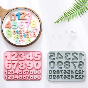 <span class=keywords><strong>Moule</strong></span> en silicone en forme de nombre, bricolage, pâtisserie, <span class=keywords><strong>chocolat</strong></span>, bougie, décoration de gâteaux - Product Image 2