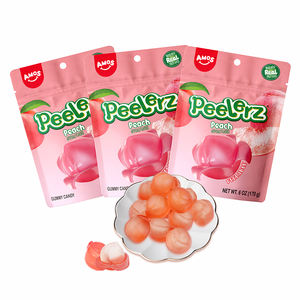 Amos Großhandel OEM Frucht-Schäle-Gummi-Süßigkeiten Peel-<span class=keywords><strong>Peach</strong></span> Original-Geschmacks-Schäle-Gummi-Süßigkeiten - Product Image 1