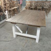 En stock : Table pliante robuste en bois massif, durable, pour banquets et conférences, idéale pour restaurants et cafés (vente en gros)