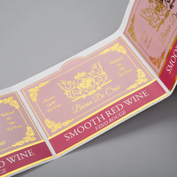 Fabricant d'étiquettes de boissons personnalisées, autocollantes, imperméables, en rouleau, impression personnalisée du logo pour les bouteilles de bière, de vin et de café