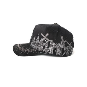 Cappello da Baseball Rico Hats in Suede con Visiera Ricamata a 5 Pannelli, con Spilla in Metallo a Forma di Rana e Strass, Qualità Originale, <span class=keywords><strong>Ultimo</strong></span> Pezzo in Stock - Product Image 4