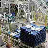 Système de Palettisation Robotisée ABB pour Sacs, Boîtes et Cartons de 25kg et 50kg – Projet d'Intégration de Palettisation à Vendre Rapidement