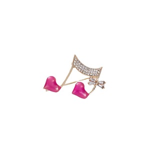 <span class=keywords><strong>Elegante</strong></span> Broche de Aleación con Forma de Corazón y Mariposa, Incrustado con Diamantes, Nota Musical Octava, Accesorio Creativo para Instrumentos Musicales, Colección Música - Product Image 3